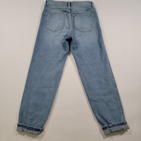 Kancan Women Mom Jeans Size 1 24 High Rise Light Wash Cuffed Hem - Picture 10 of 13